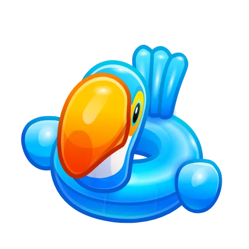 Стикер 35 Pool Float - Эмодзи из новых тг подарков