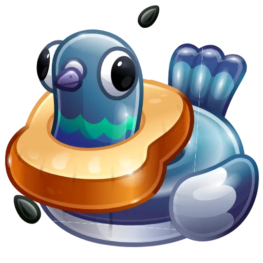 Стикер 27 Pool Float - Эмодзи из новых тг подарков
