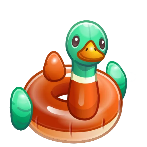 Стикер 46 Pool Float - Эмодзи из новых тг подарков