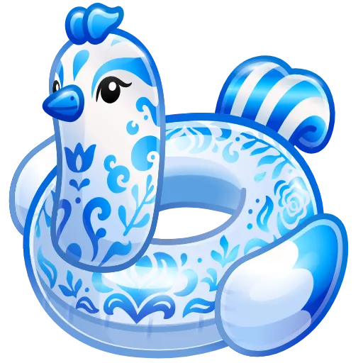 Стикер 5 Pool Float - Эмодзи из новых тг подарков