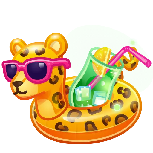 Стикер 18 Pool Float - Эмодзи из новых тг подарков