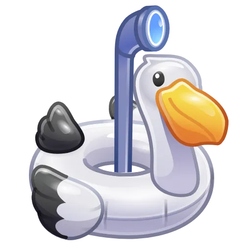 Стикер 32 Pool Float - Эмодзи из новых тг подарков