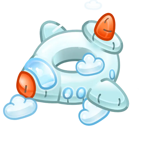 Стикер 45 Pool Float - Эмодзи из новых тг подарков