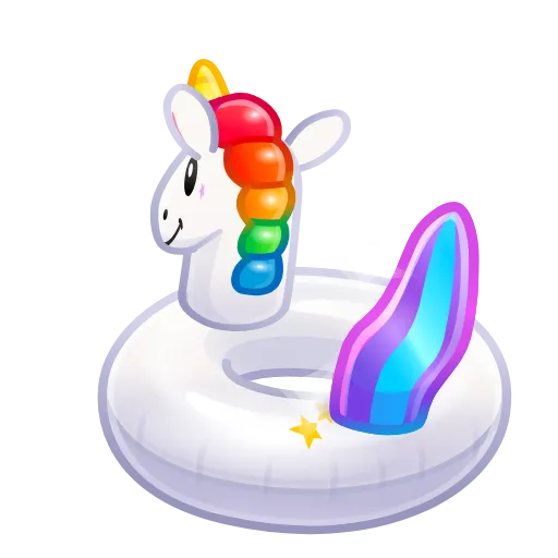 Стикер 49 Pool Float - Эмодзи из новых тг подарков