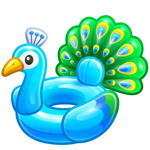 Стикер 34 Pool Float - Эмодзи из новых тг подарков
