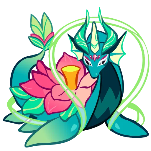 🤩 Эмодзи «⠀ ⠀⠀ ⠀Lotus Dragon» для Telegram