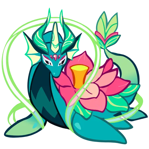🤩 Эмодзи «⠀ ⠀⠀ ⠀Lotus Dragon» для Telegram
