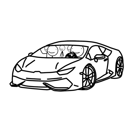 🚗 Стикер «stick» для Telegram