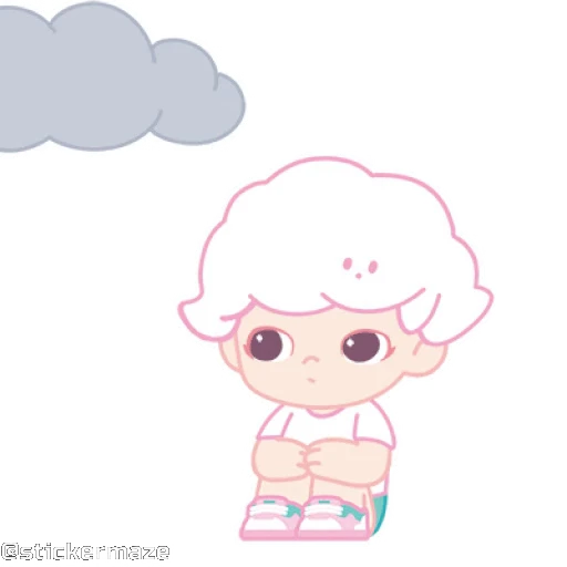 😞 Стикер «Cute vibes 5» для Telegram