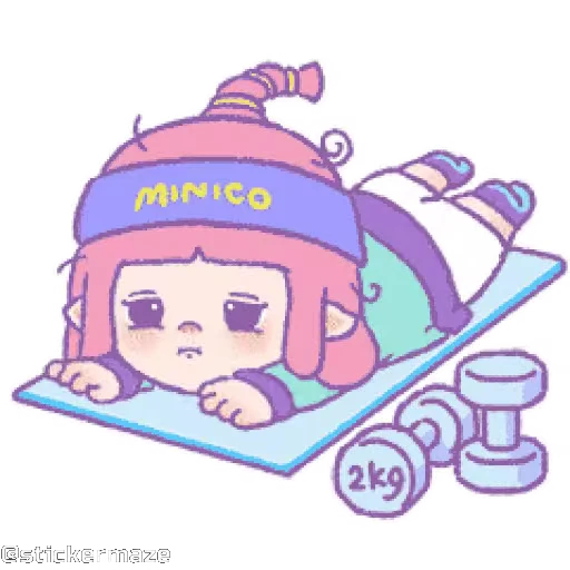🏋️ Стикер «Cute vibes 5» для Telegram