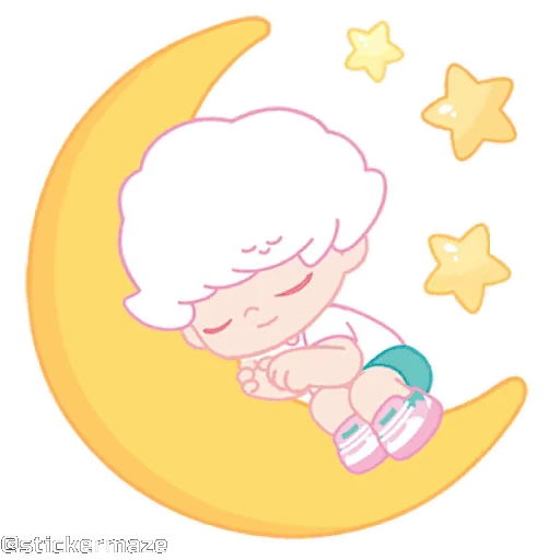 😴 Стикер «Cute vibes 5» для Telegram
