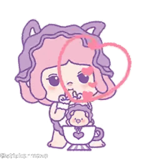💞 Стикер «Cute vibes 5» для Telegram