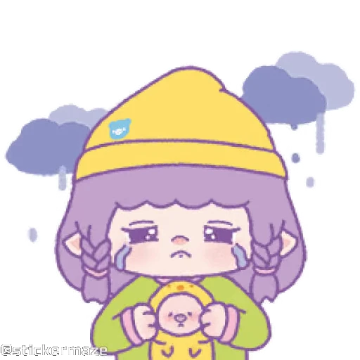 😭 Стикер «Cute vibes 5» для Telegram