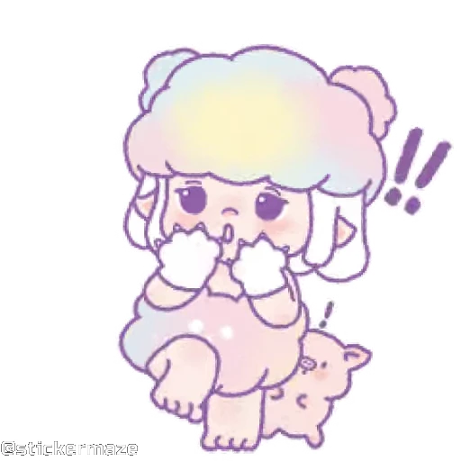 ☹️ Стикер «Cute vibes 5» для Telegram