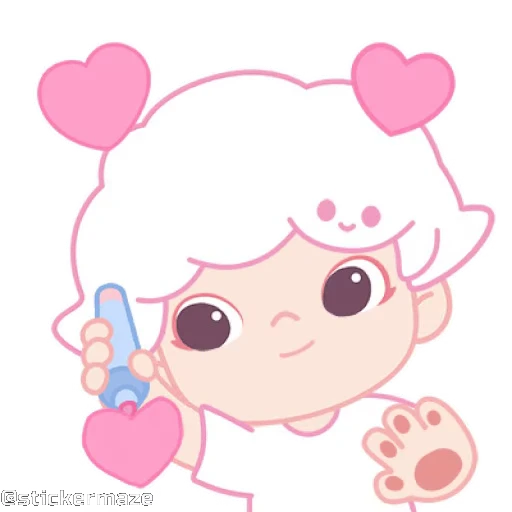 ❤️ Стикер «Cute vibes 5» для Telegram