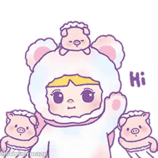 👋 Стикер «Cute vibes 5» для Telegram