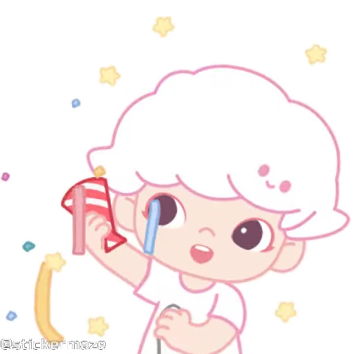 🎉 Стикер «Cute vibes 5» для Telegram