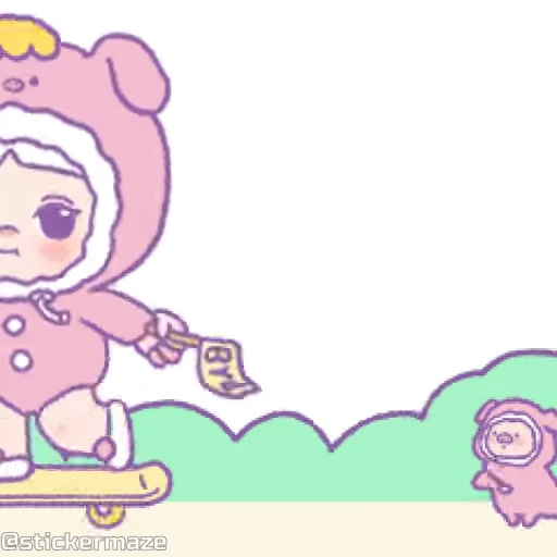 🙋‍♀️ Стикер «Cute vibes 5» для Telegram
