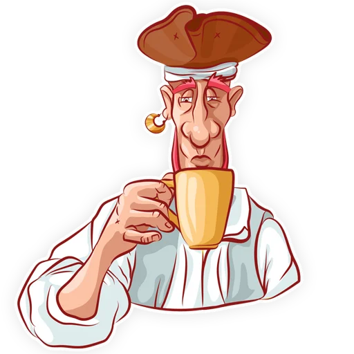 🍵 Стикер «Пират» для Telegram