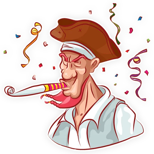 🎂 Стикер «Пират» для Telegram