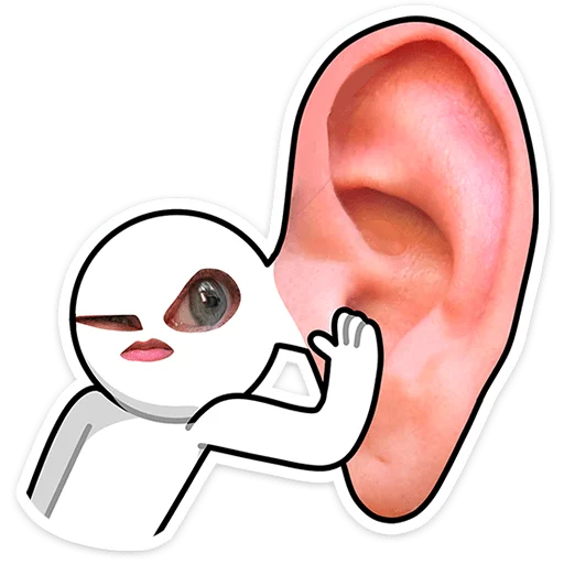 👂 Стикер «Стикерфейс» для Telegram