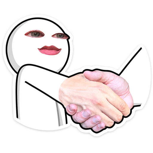 🤝 Стикер «Стикерфейс» для Telegram