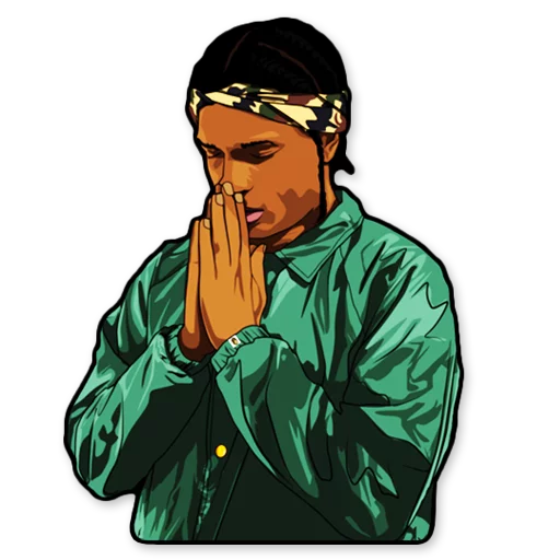 🙏 Стикер «HOOD» для Telegram