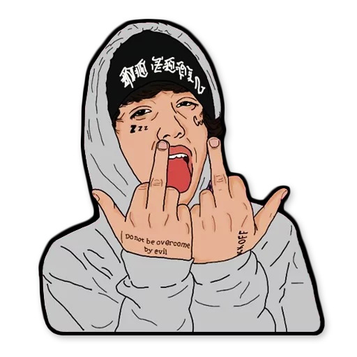🖕 Стикер «HOOD» для Telegram