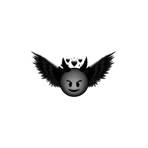 😈 Стикер «Чёрные стикеры» для Telegram