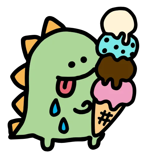 🍦 Стикер «традиционный милый стикер-пак» для Telegram