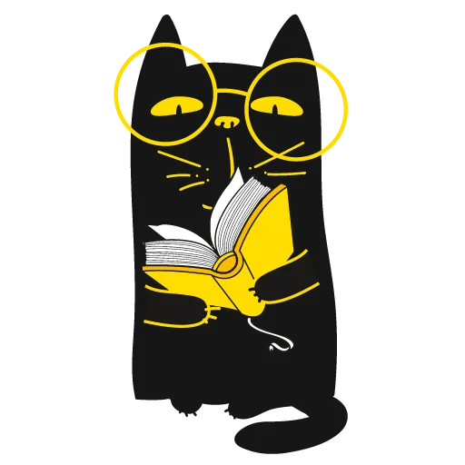 📖 Стикер «Кот Юмор FM» для Telegram