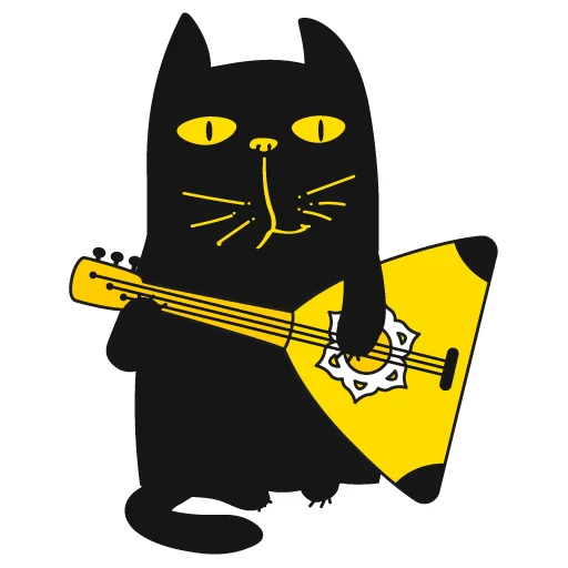 🎸 Стикер «Кот Юмор FM» для Telegram