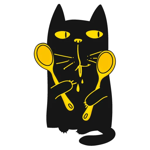 🥄 Стикер «Кот Юмор FM» для Telegram