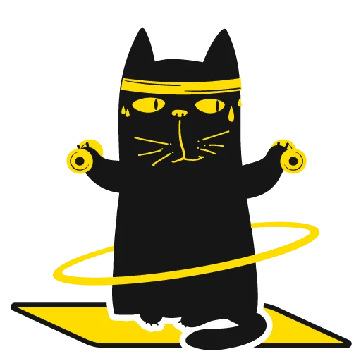 💪 Стикер «Кот Юмор FM» для Telegram