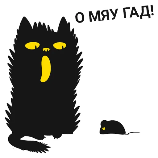 🙀 Стикер «Кот Юмор FM» для Telegram