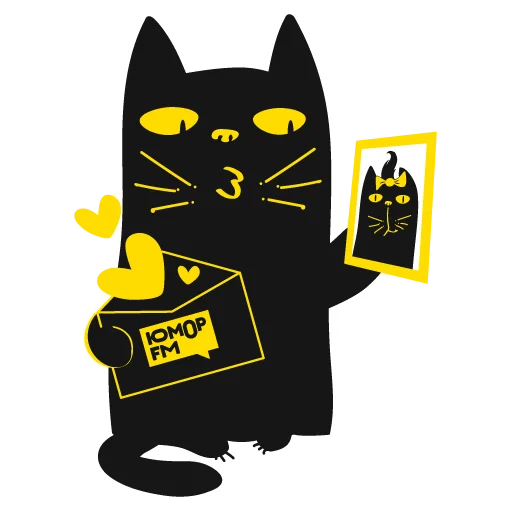 💌 Стикер «Кот Юмор FM» для Telegram