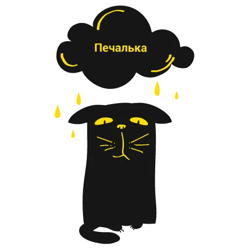 🙁 Стикер «Кот Юмор FM» для Telegram