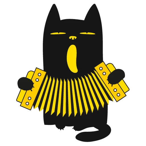 🎼 Стикер «Кот Юмор FM» для Telegram