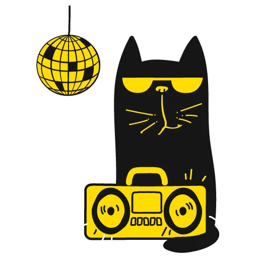 😎 Стикер «Кот Юмор FM» для Telegram