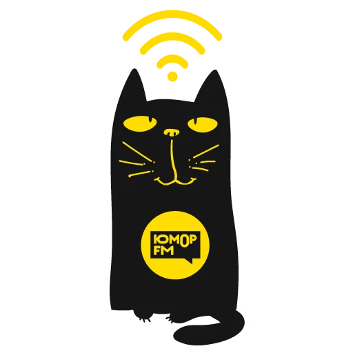🙂 Стикер «Кот Юмор FM» для Telegram