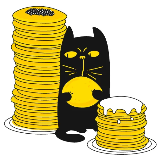 🥞 Стикер «Кот Юмор FM» для Telegram