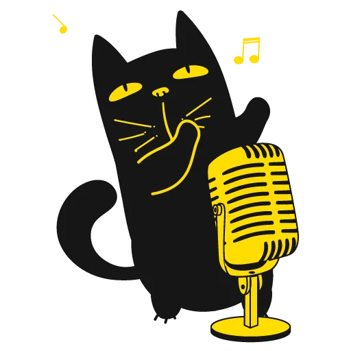 🎙 Стикер «Кот Юмор FM» для Telegram