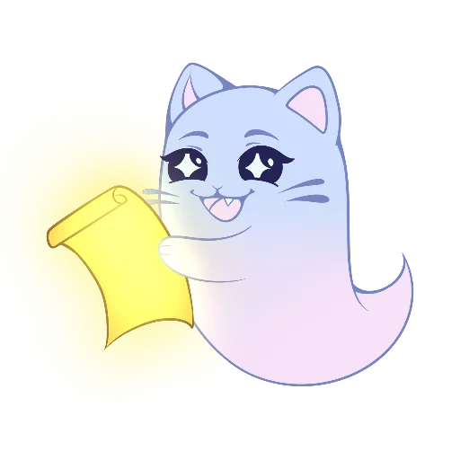 🤩 Стикер «Котопризрак» для Telegram