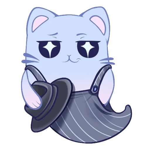 Стикерпак Котопризрак для Telegram — скачать