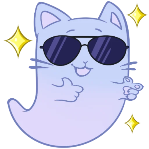 😎 Стикер «Котопризрак» для Telegram