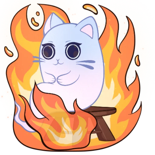 🔥 Стикер «Котопризрак» для Telegram