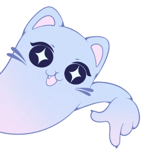 👇 Стикер «Котопризрак» для Telegram