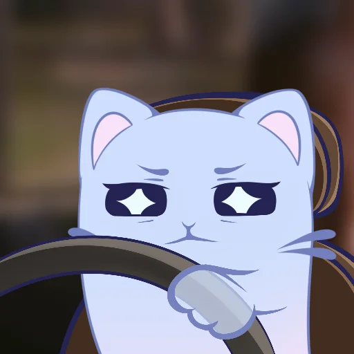 😔 Стикер «Котопризрак» для Telegram
