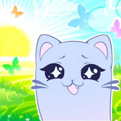 🤩 Стикер «Котопризрак» для Telegram