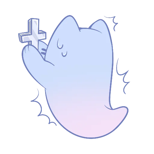 🥀 Стикер «Котопризрак» для Telegram